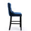 Tabourets de bar à boutons en velours, siège en mousse haute densité, fait à la main - bleu de 2 chevilles réglables contemporaines, fabrication en bois massif-1058968164