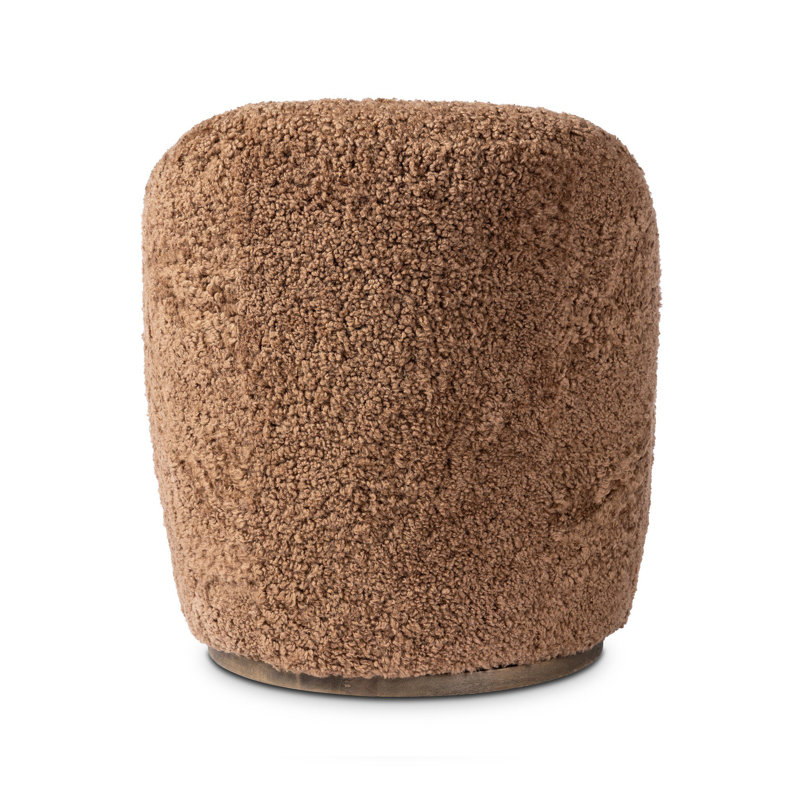 Aurora 26" Wide Swivel Armchair, Amber Shearling