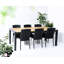 Jaidon 6 - Person Wicker Patio Dining Set with Extendable Rectangular Table-423776623