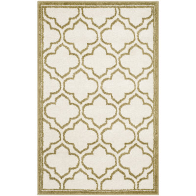 Ammundsen Geometric Ivory/Light Green Area Rug