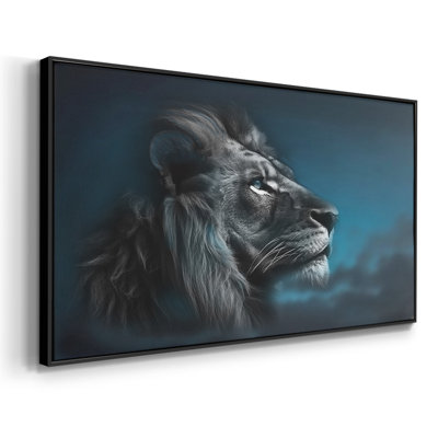 Portrait of a Lion- Framed Gallery Wrapped Canvas -Ready to Hang