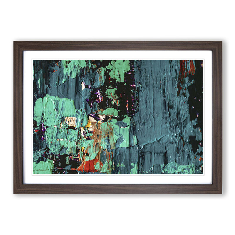 Abstract Art Painting Vol.229 by S.Johnson - Picture Frame Painting Print, Walnut Framed, 48cm H x 65cm W x 2cm D