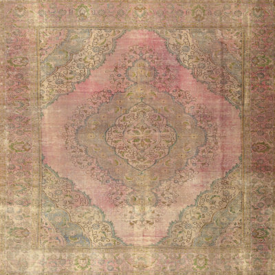 Tapis oriental en laine / polyester tissé à la machine rouge / beige / bleu Sotion