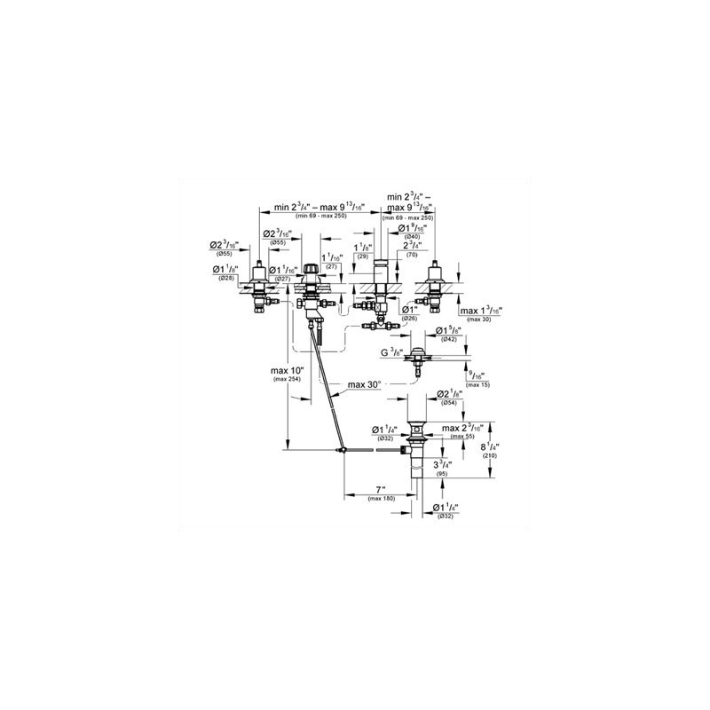 Atrio®Vertical Spray Bidet Faucet, Less Handles, StarLight Chrome