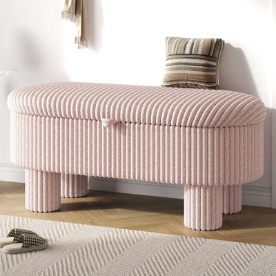 Repose-pieds moderne avec rangement et repose-pieds Corduroy