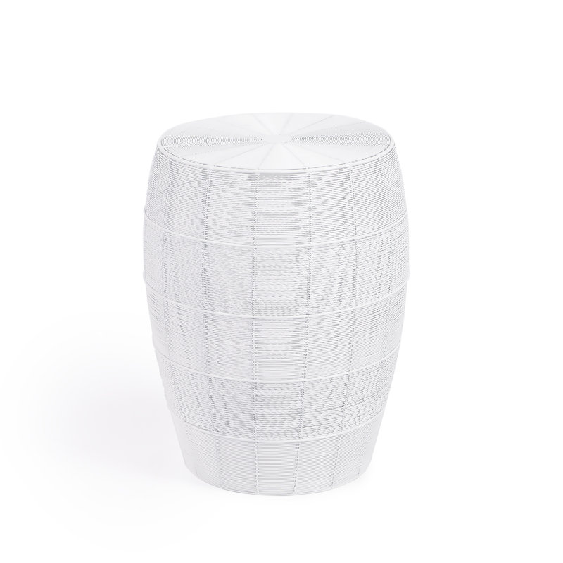 Bellarose Metal Side Table, White
