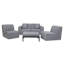 Deko Living 4 Place Seating  Grey Compressed Foam Sectional Sofa and Ottoman Set-116417257