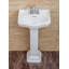 Lavabo de salle de bain ovale sur pied en porcelaine vitrifiée de 27,5 po avec débordement Roosevelt-46019664-20111640-20131715