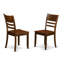 Ensemble de table de salle à manger 5 pièces comprenant une table de cuisine ovale avec rallonge papillon et 4 chaises, espresso-1630040242
