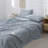 Linen Cotton Flat Sheet(Dusty Blue,King)-127119697-127119706