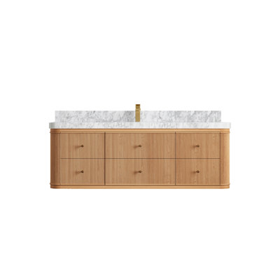 Chêne flottant Hampton X P 22 po De salle de bain Marbre de Carrare