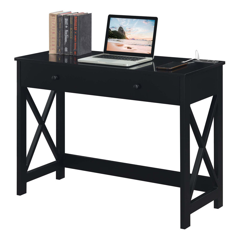 Bureau Ruya avec prises intégrées, Noir