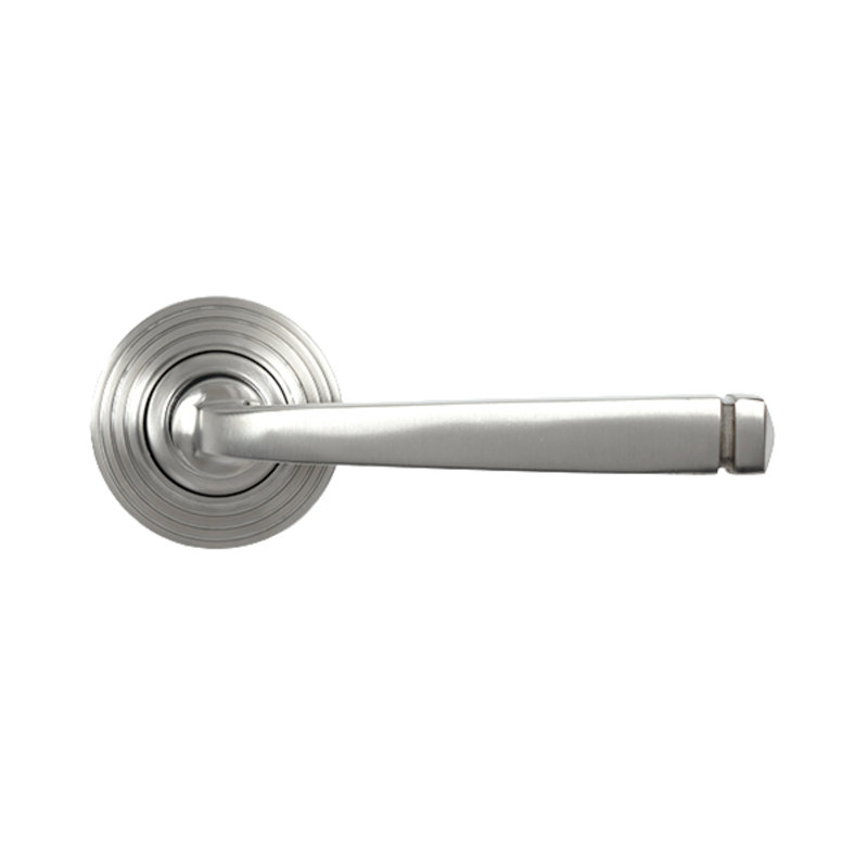 Satin Marine SS (316) Avon Round Lever On Rose Set (Beehive), Satin Marine