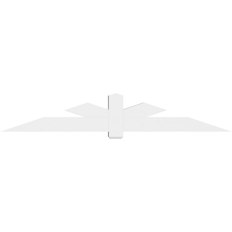 Support de pignon en PVC de qualité architecturale Kennewick, H 16 po x l 96 po (pas: 4/12), P 6 po x F 6 po