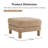 Boucle Fabric Ottoman For Living Room – Perfect Footrest, Spare Seat & Decorative Accent-428679019