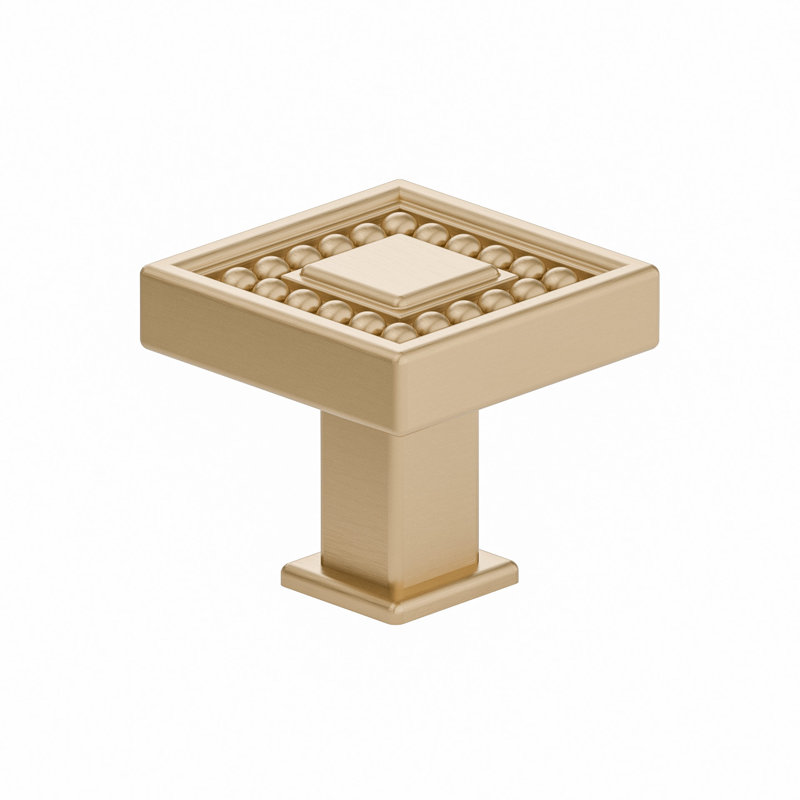 Square Knob, Champagne Bronze