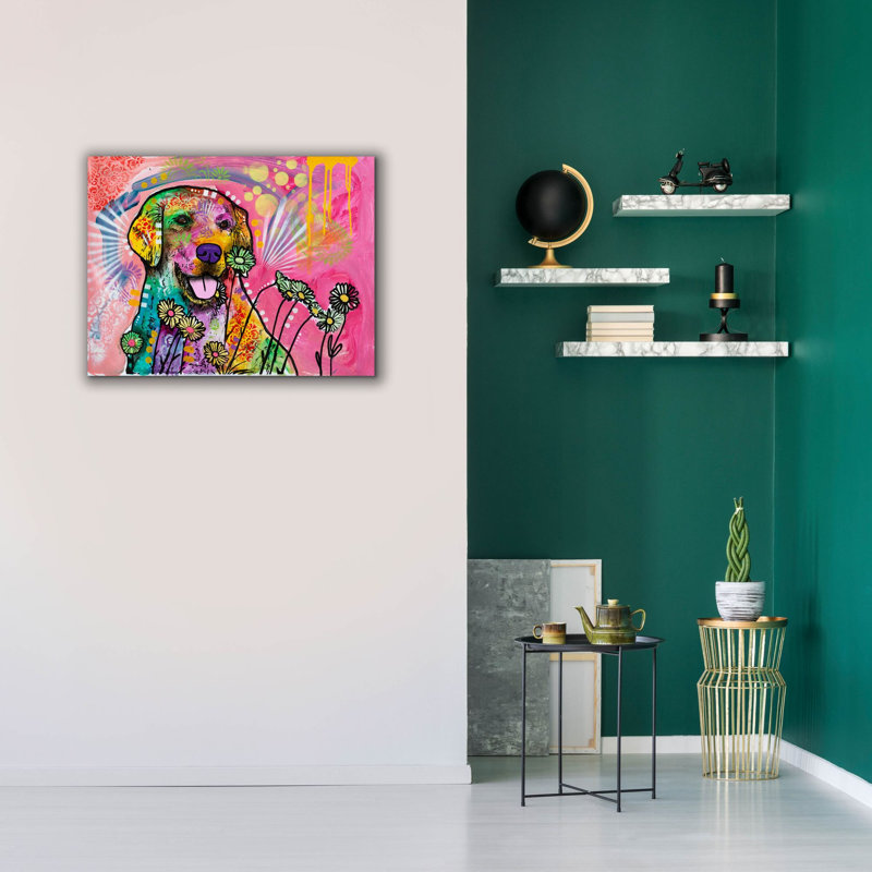  «Daisy Daisy» par Dean Russo, art mural sur toile, 34 po x 26 po, H 26 po x l 34 po