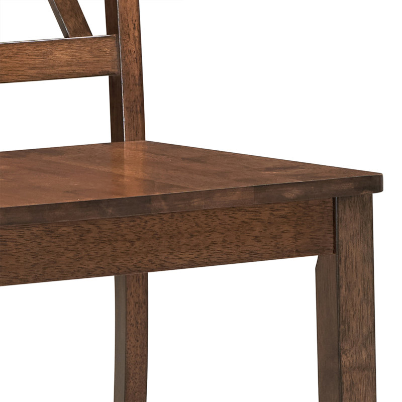 Chaises de salle à manger modernes et élégantes avec dossier haut géométrique, Noyer rustique