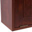 Bureau mural, bureau convertible escamotable, bureau flottant multi-fonctions pour table d'ordinateur avec tablettes pour bureau personnel, acajou
