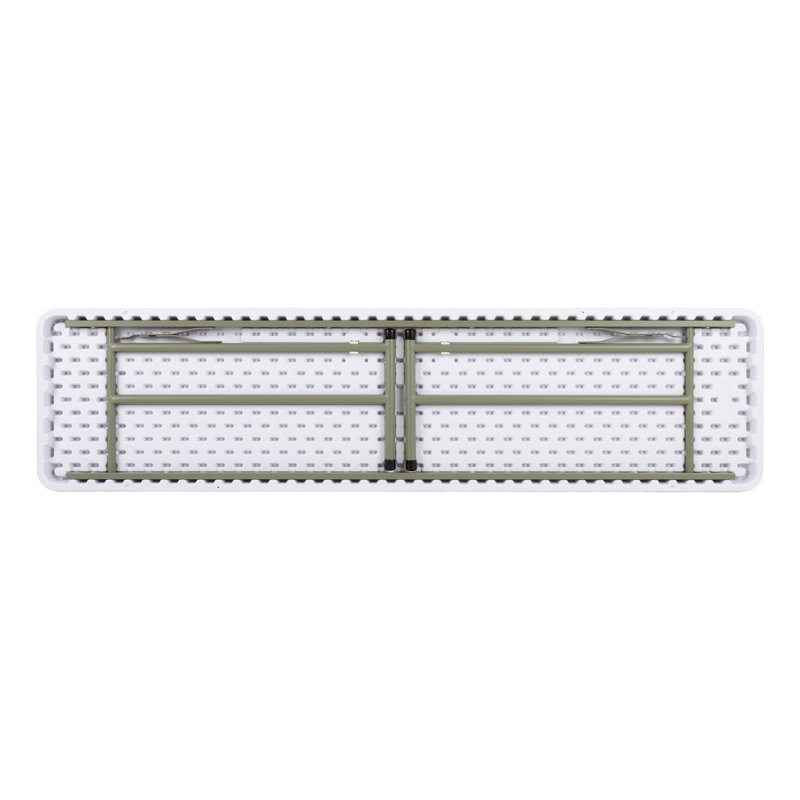 Table de formation rectangulaire pliable en plastique moulé par soufflage, Blanc, H 29 po x P 18 po x L 96 po