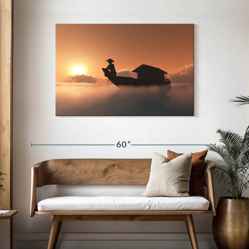 Senne Foggy Sea Fishing, 30" H x 45" W