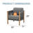 Dekka Teak Patio Chair with Cushions, Outdoor Lounge Chair
