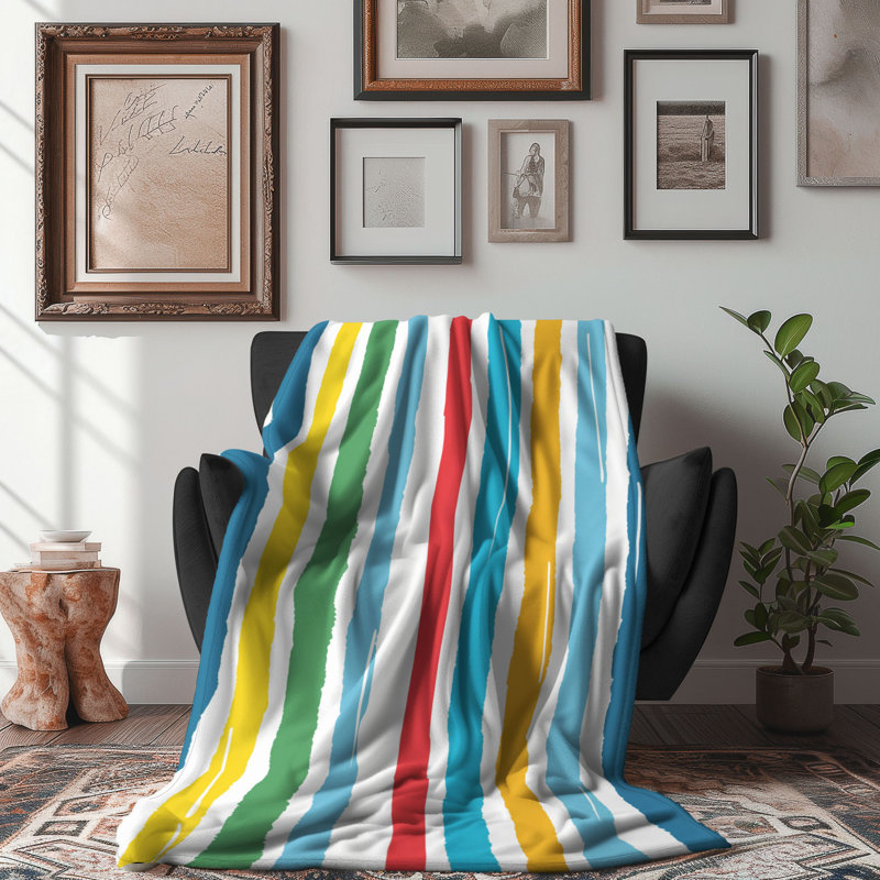 Impression éclatante - couverture en sherpa de qualité supérieure 1 pièce, L 60 po x L 80 po
