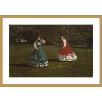 «A Game of Croquet» par Winslow Homer, impression giclée sur cadre