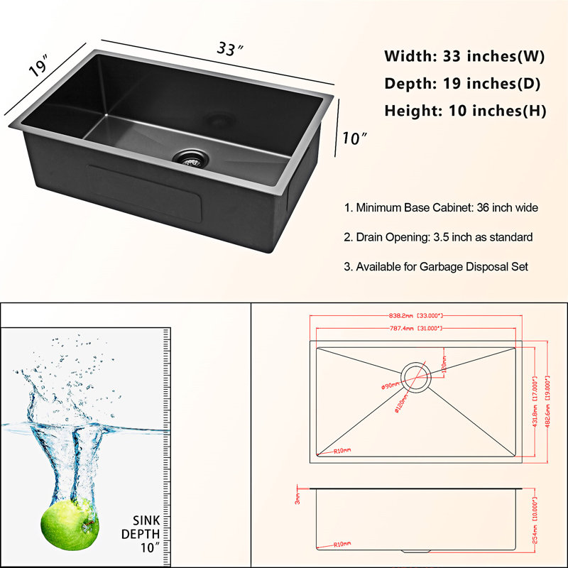 Undermount Singel Bowl Kitchen Sink