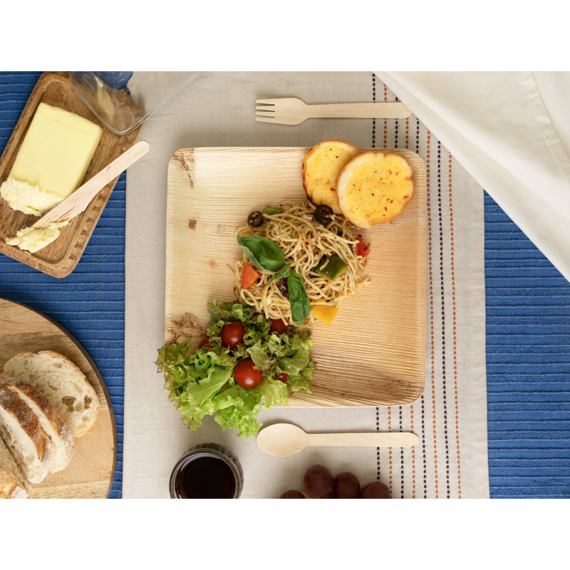 Disposable Palm Leaf Plates - Eco-Friendly Alternative To Bamboo Plates And Plastic Plates - Heavy-Duty Compostable & Biodegradable Party Plates - Microwave And Oven Safe Dinnerware - 10" Set Of 50
