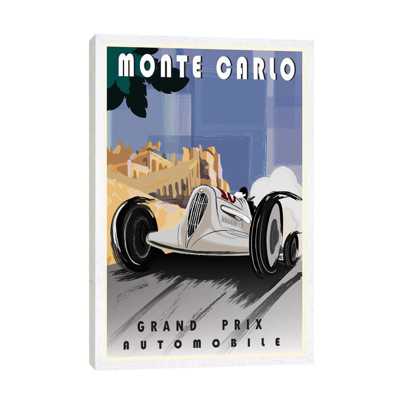 Monte Carlo - Print on Canvas, 152.5 cm H x 101.5 cm W, White Framed Canvas