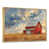 Toile avec cadre flottant or