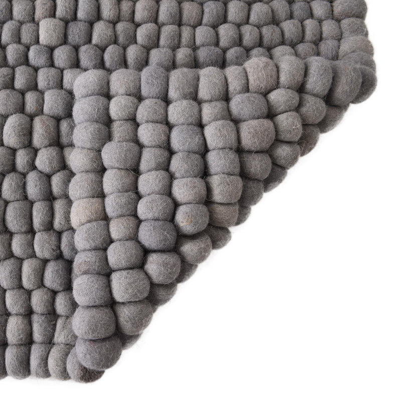 Tapis gris en laine Gregorey, Rectangulaire 8 pi x 10 pi