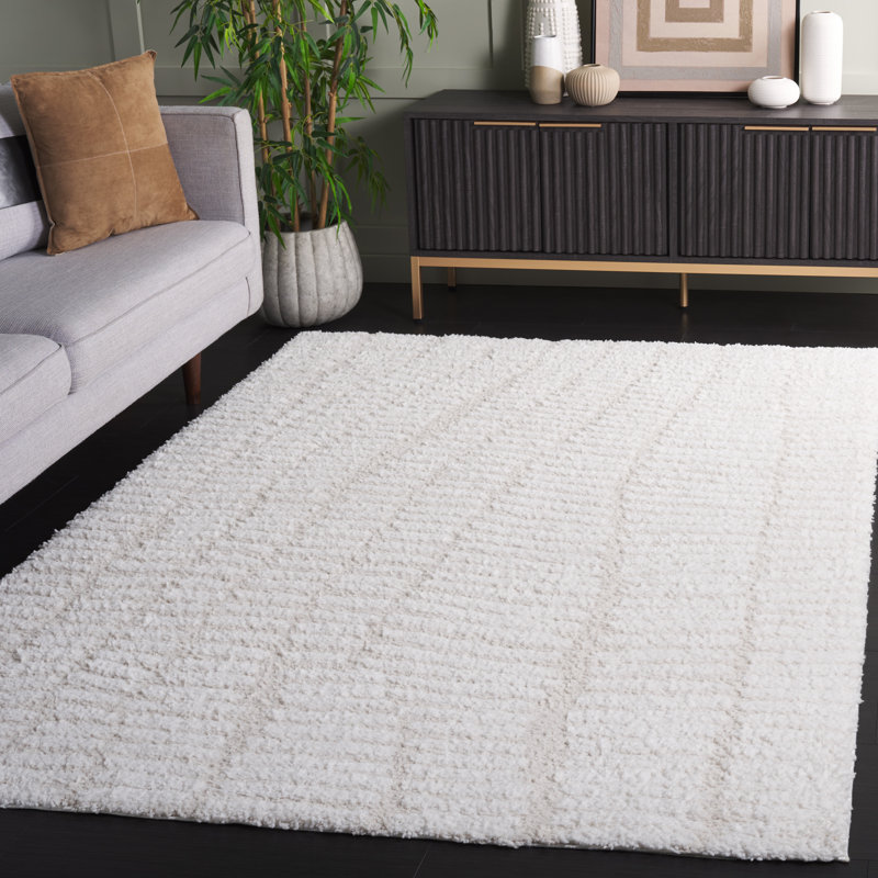 Aivery Geometric Shag Area Rug, Rectangle 160 X 229cm