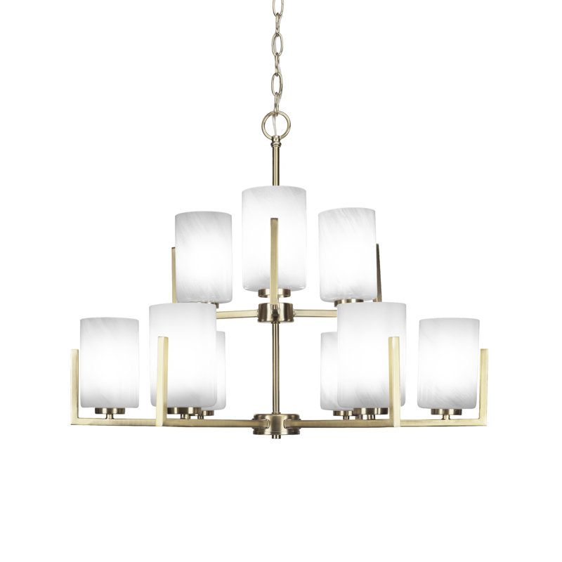 Lustre 9 lumières à lumière blanche Atlas