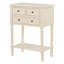 Console étroite, canapé mince avec trois tiroirs de rangement et tablette inférieure-2133184739