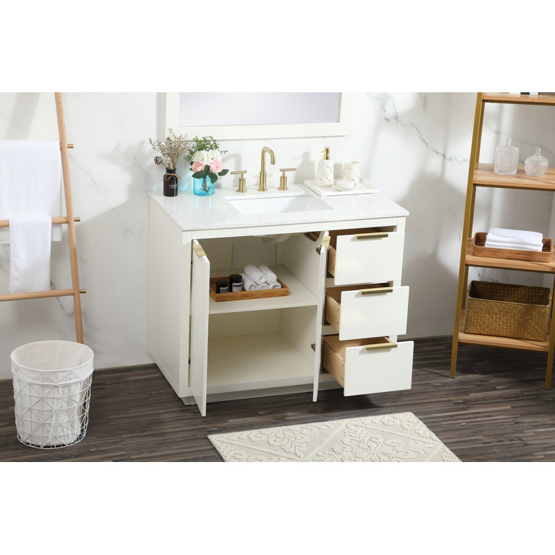 Ensemble de meuble-lavabo simple 42 po Broadlands, Blanc