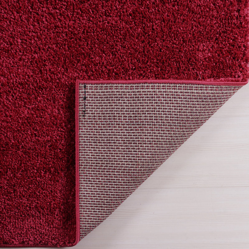 Rouge tapis décoratif Caigan, Rectangle 6 pi 5 po x 9 pi 5 po