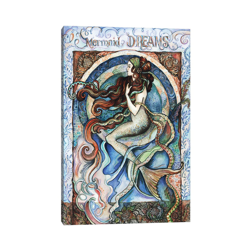 Mermaid Dreams by Fanitsa Petrou - Wrapped Canvas Gallery-Wrapped Canvas Giclée, 20.32 cm H x 30.48 cm W