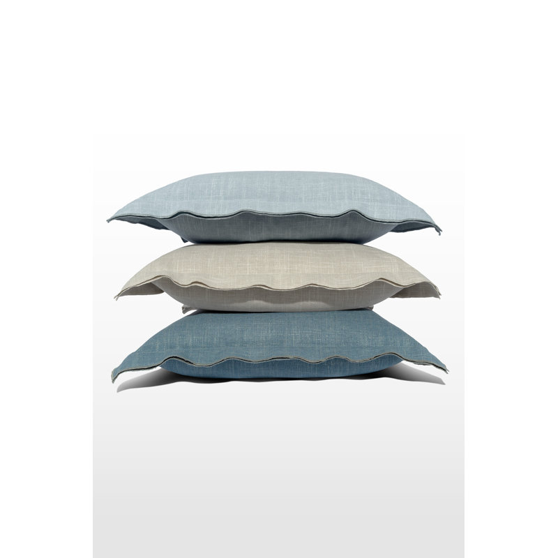 Lena Flange Throw Pillow, Haze, Square 22"