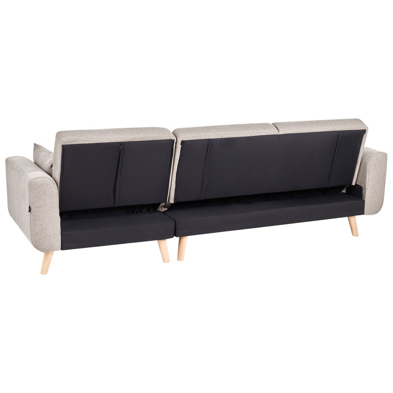 KAARINA 3 Seater Sofa Bed, Left Hand Facing, Beige Fabric