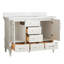 Meuble-lavabo simple autoportant de 48 po avec 2 ensembles de poignées libres entièrement assemblé