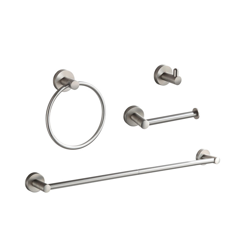 Bathroom Hardware Set 4 Pieces, Nickel