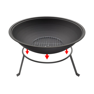 22'' Round Steel Fire Pit Stand