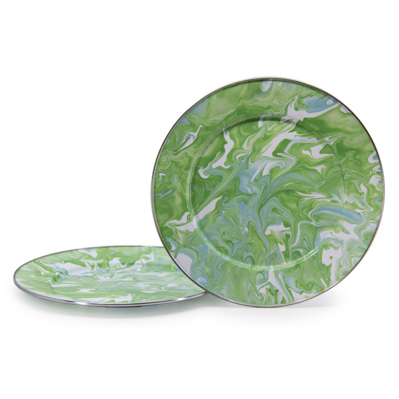 Set of 2 Modern Monet Chargers