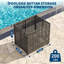 Organisateur de rangement pour piscine avec roulettes, grand chariot roulant extérieur en mailles pour nouilles de piscine, jouets, flotteurs, équipement, bac de rangement de piscine robuste avec roulettes verrouillables-128967854