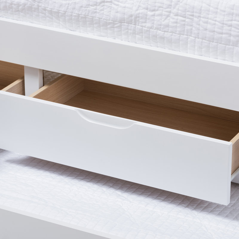 Lit de jour simple avec couchette Keighly, Blanc