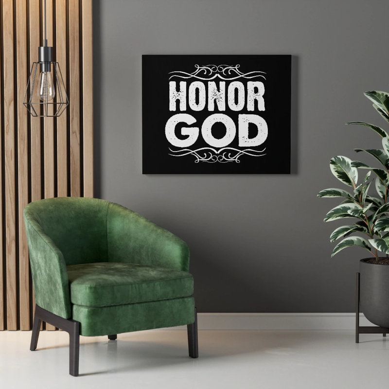 Honor God - Wrapped Canvas Print, 28cm H x 36cm W
