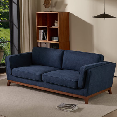 82" Upholstered Modern Square Arm Sofa