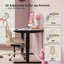 Chaise de bureau ergonomique rose Cablady-1558858984